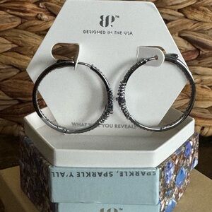 A Lifetime In Love Light Tanzanite Cubic Zirconia Necklace with Hematite Finish